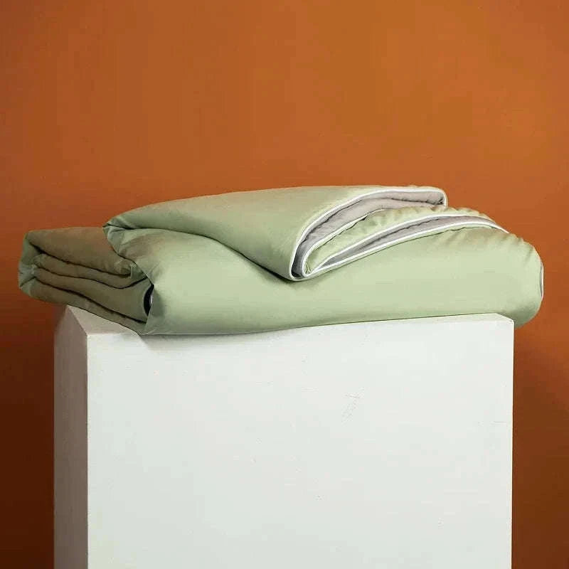 Ice Silk Cooling Blanket for Summer Sleep Comfort-Aqua Green / 200x230cm