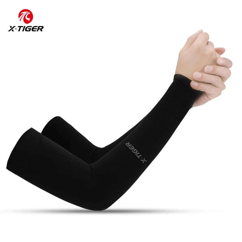 Ice Silk Cycling Arm Sleeves for Cool Performance-As picture