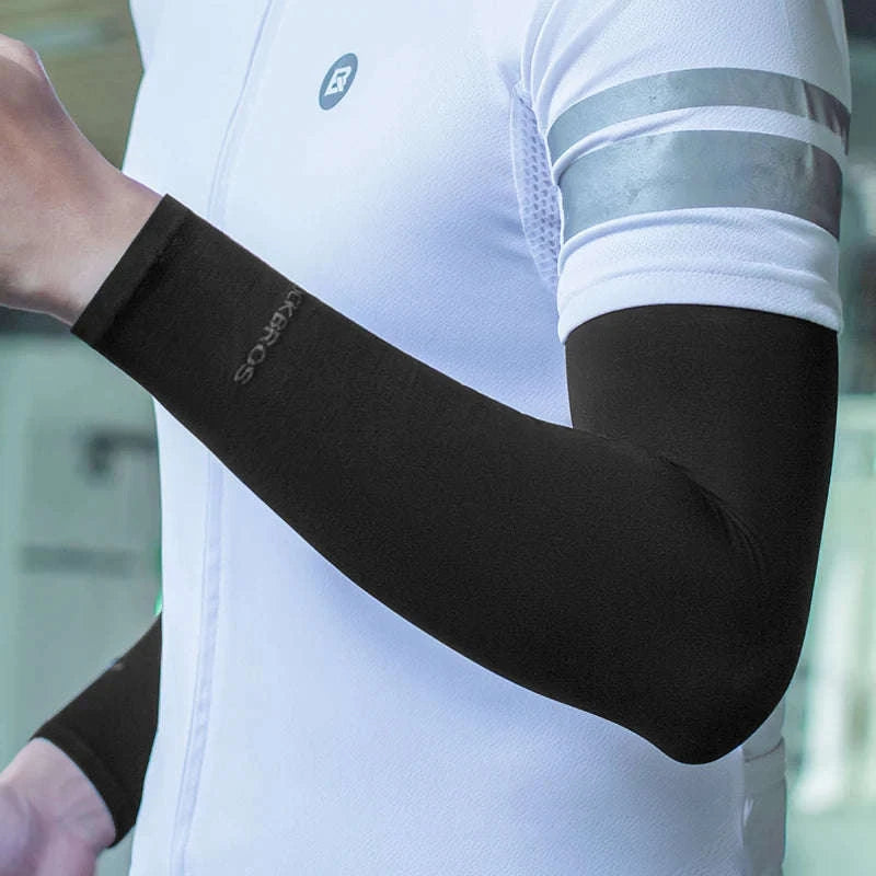 Ice Silk Cycling Sleeves with UV Protection-XT9002BL / One Size