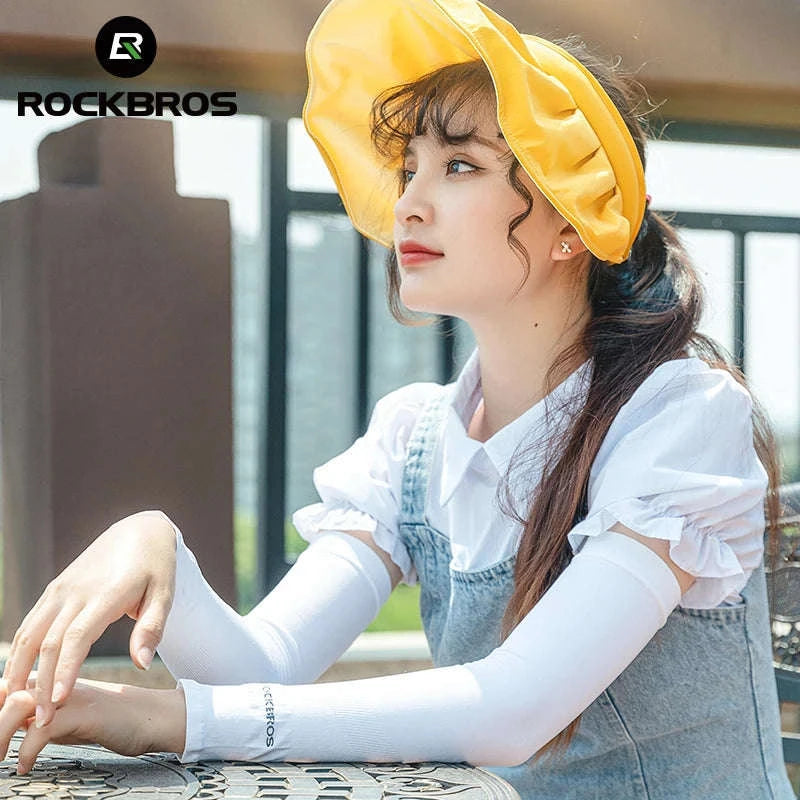 Ice Silk Cycling Sleeves with UV Protection-XT9002BL / One Size