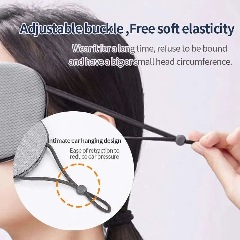 Ice Silk Dual-Use Warm & Cool Eye Mask for Restful Comfort-Grey