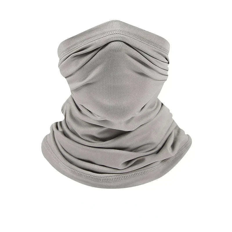 Ice Silk Sun Protection Neck Cover for Outdoor Riding-WHITE