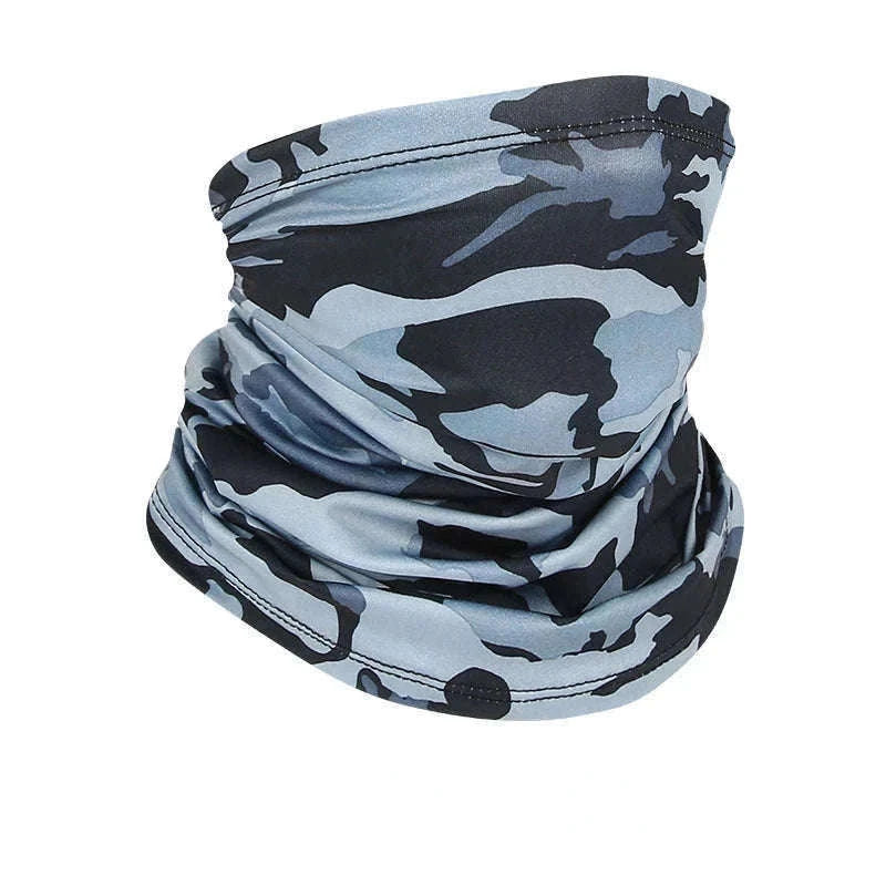Ice Silk Sun Protection Neck Cover for Outdoor Riding-WHITE