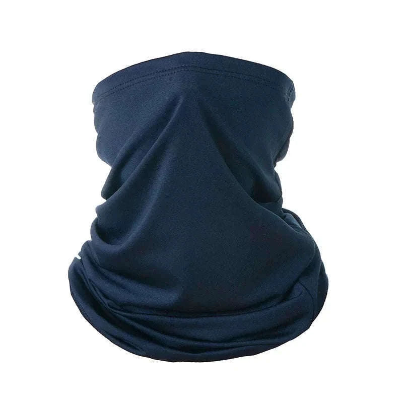 Ice Silk Sun Protection Neck Cover for Outdoor Riding-WHITE