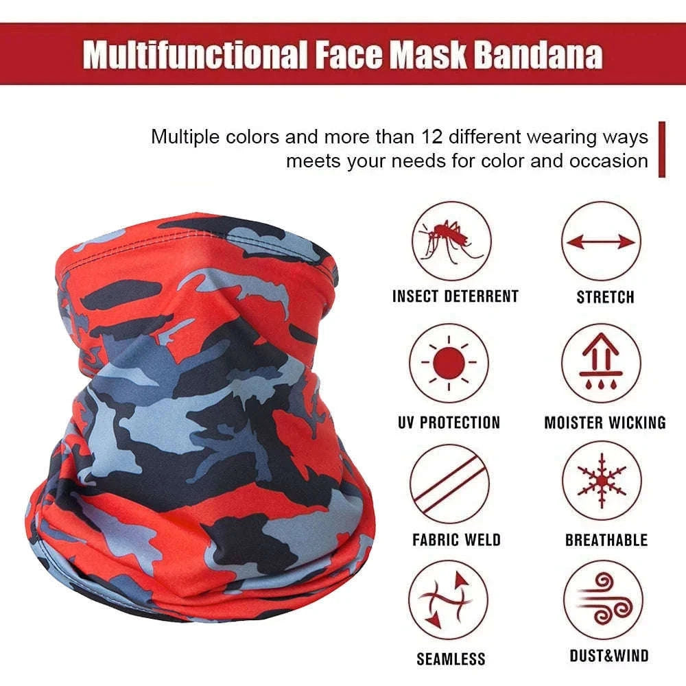Ice Silk Sun Protection Neck Cover for Outdoor Riding-WHITE