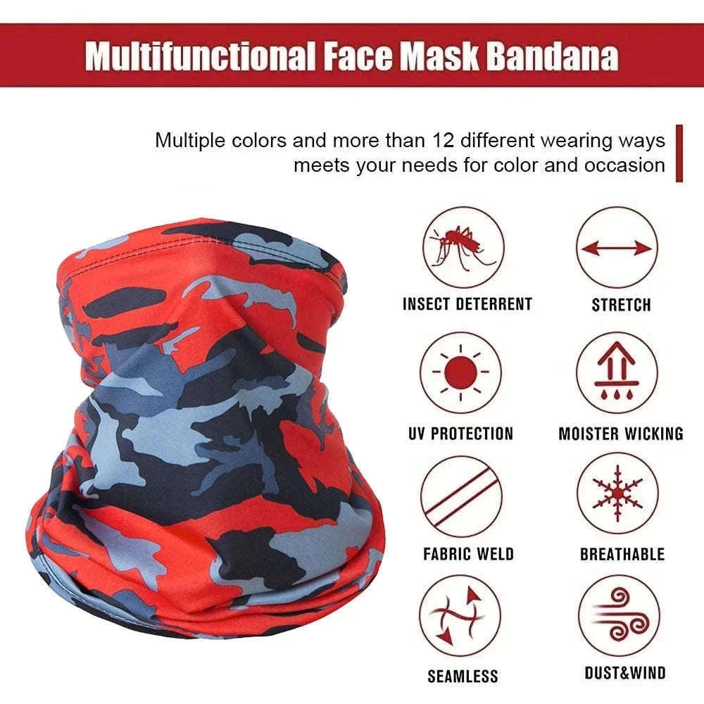 Ice Silk Sun Protection Neck Cover for Outdoor Riding-WHITE