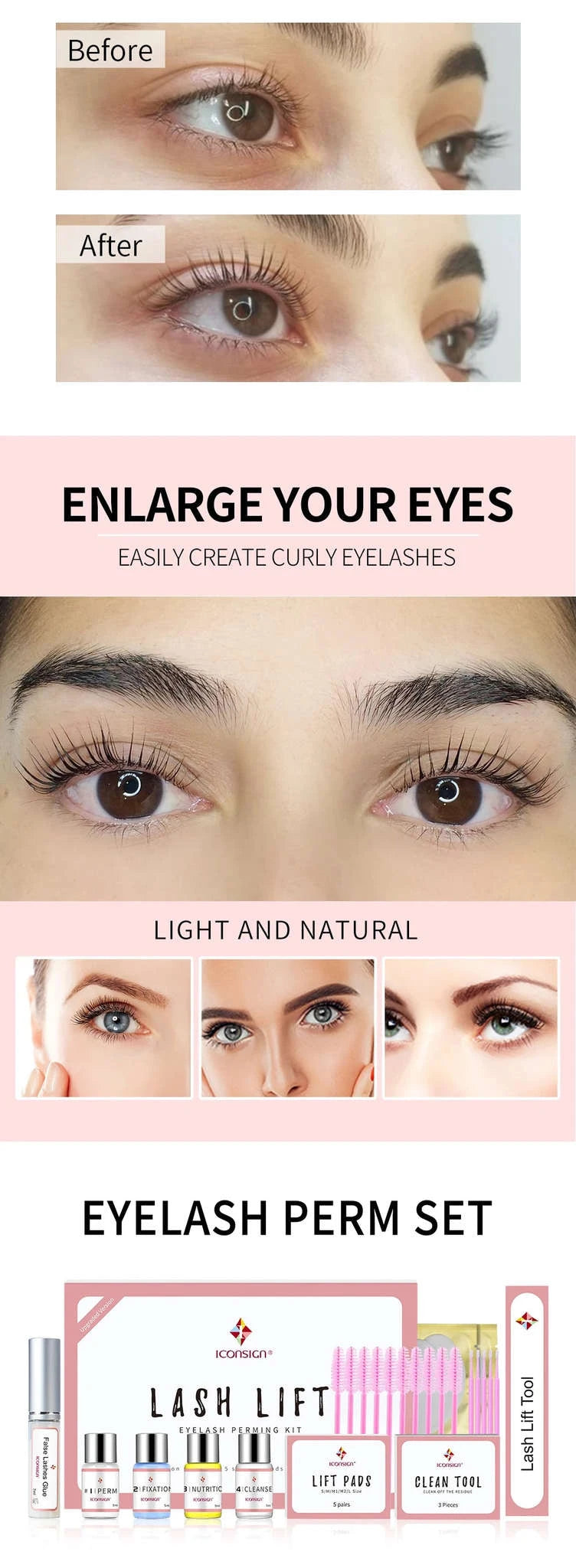 ICONSIGN Upgrade Version Lash Lift Kit-UNITED KINGDOM