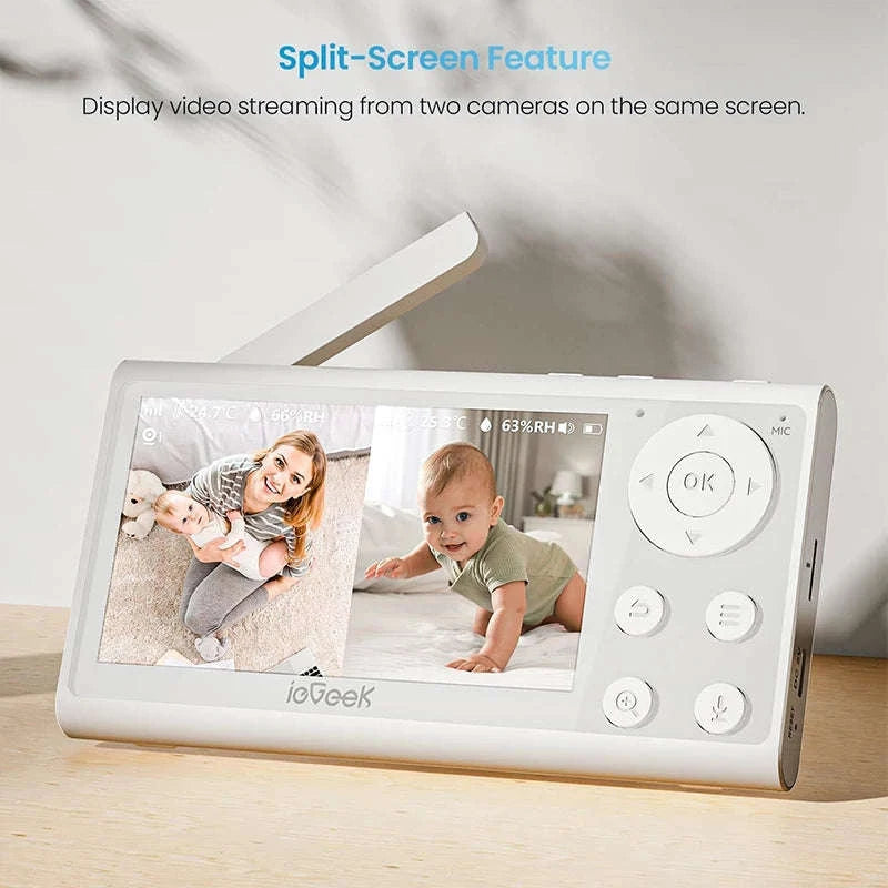 ieGeek 1080P Baby Monitor with 2 Cameras and Split Screen-United States