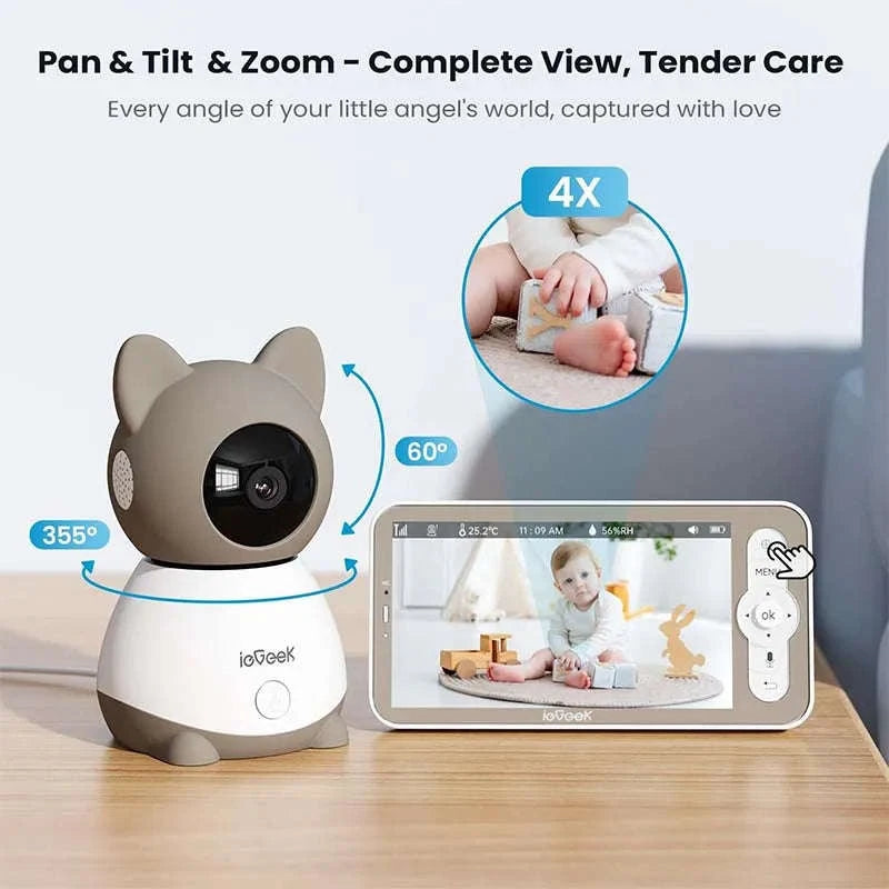 ieGeek 2K Baby Monitor with 5-Inch Screen, Night Vision-United States