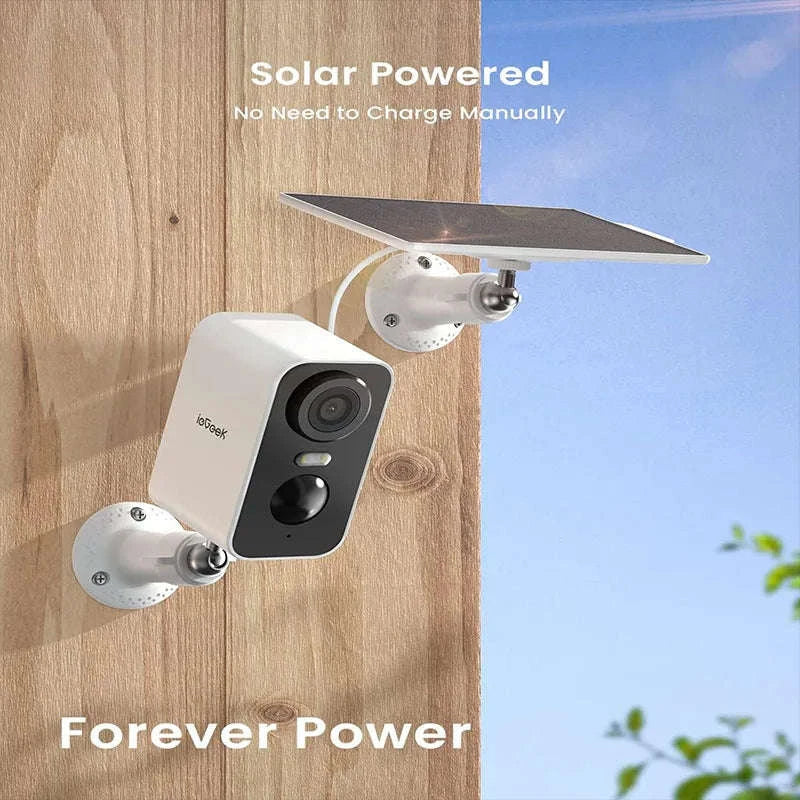 ieGeek 2K Solar Wireless Outdoor Security Camera with Color Night Vision-Italy