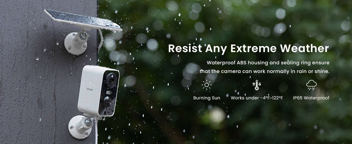 ieGeek 2K Solar Wireless Outdoor Security Camera with Color Night Vision-Italy