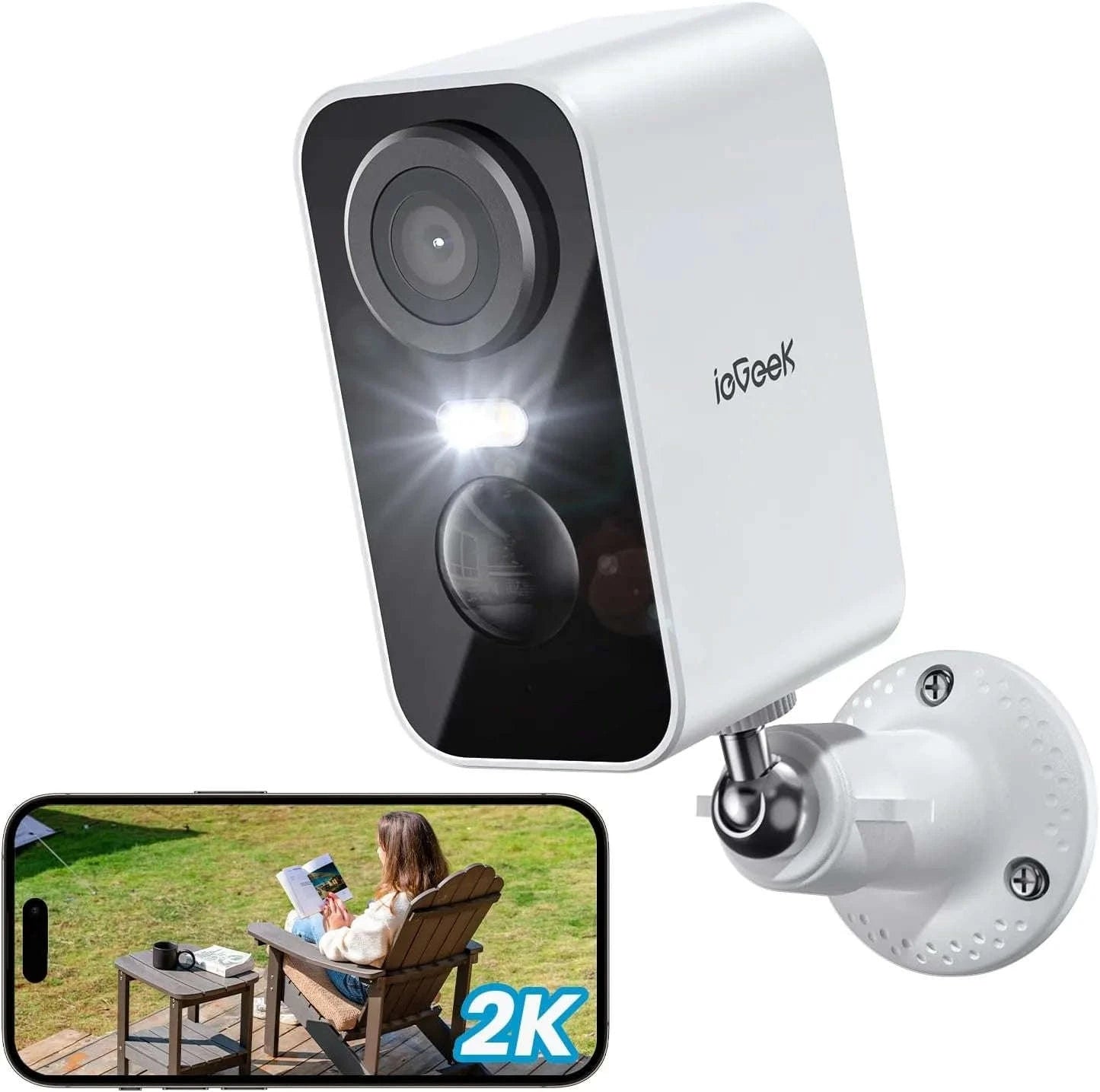 ieGeek 2K Wireless Outdoor Security Camera with Color Night Vision-Italy