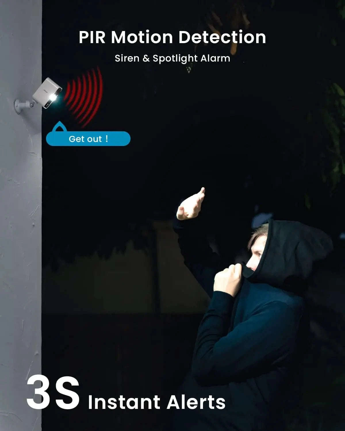 ieGeek 2K Wireless Outdoor Security Camera with Color Night Vision-Italy