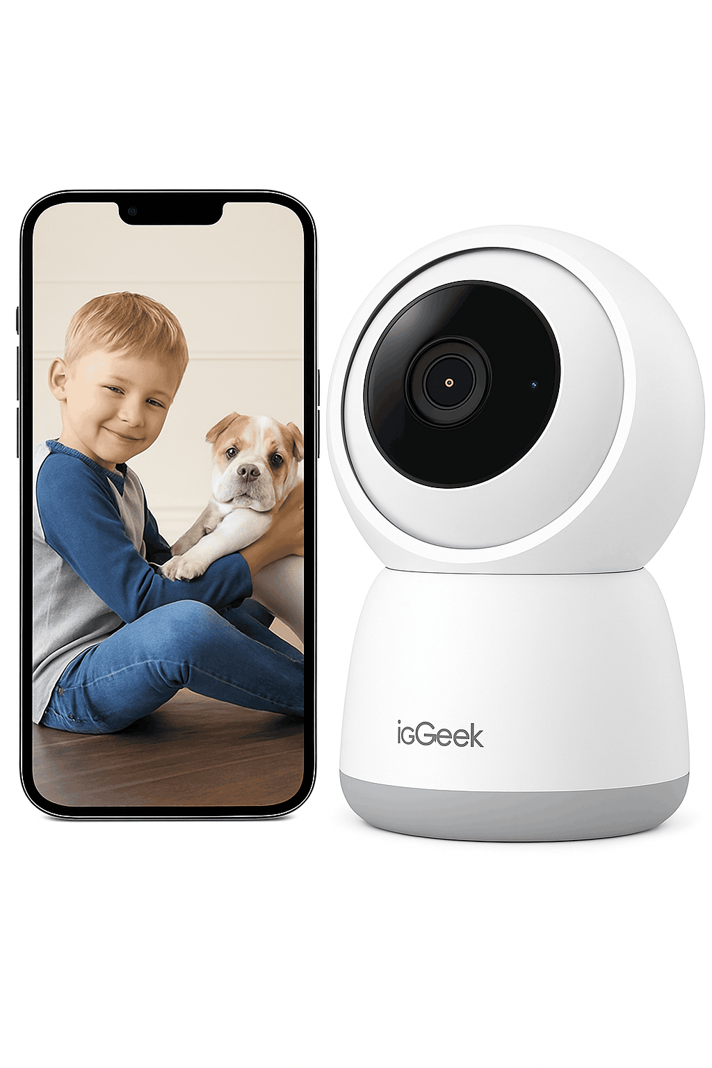 ieGeek 5MP Indoor Security Camera with 360° PTZ and Night Vision-United Kingdom