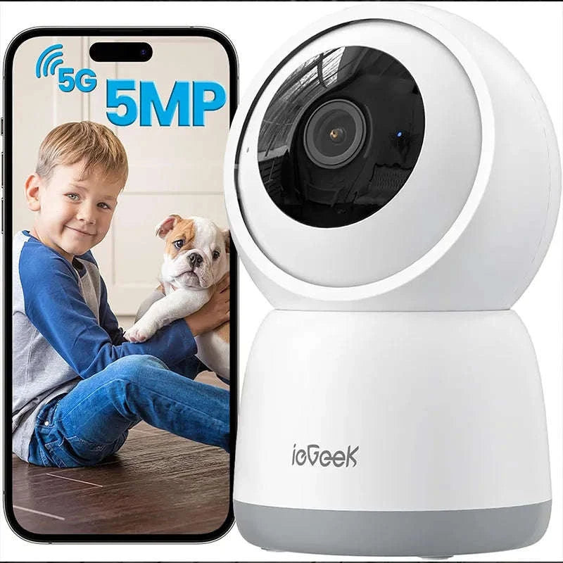 ieGeek 5MP Indoor Security Camera with 360° PTZ and Night Vision-United Kingdom
