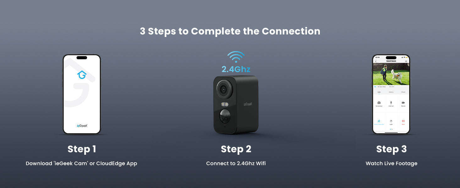 ieGeek 5MP Wireless Outdoor Security Camera with Night Vision-Germany / 1/2.7"