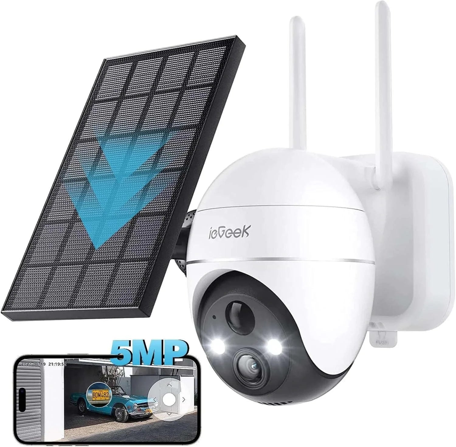 ieGeek 5MP Wireless Solar Security Camera-france