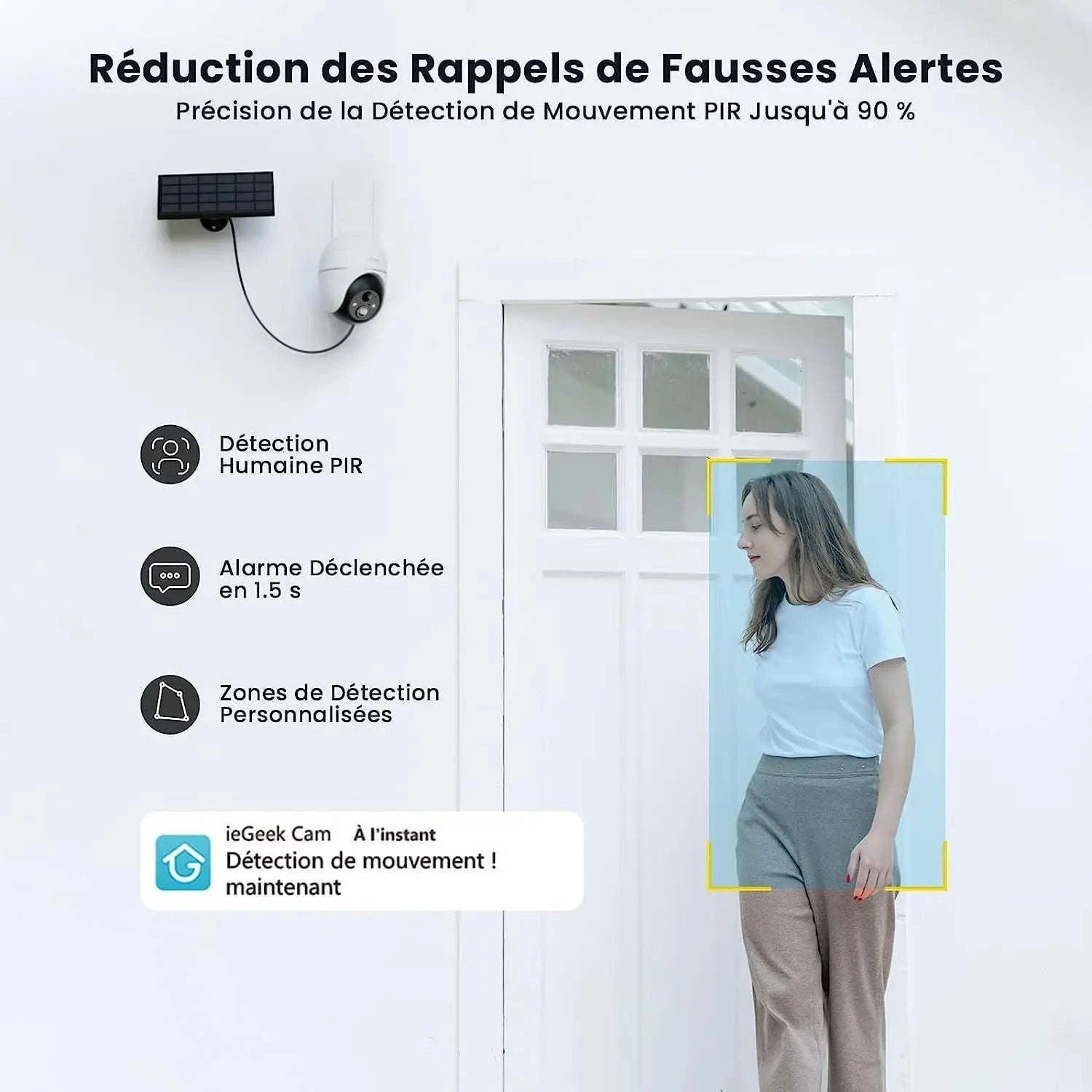 ieGeek 5MP Wireless Solar Security Camera-france