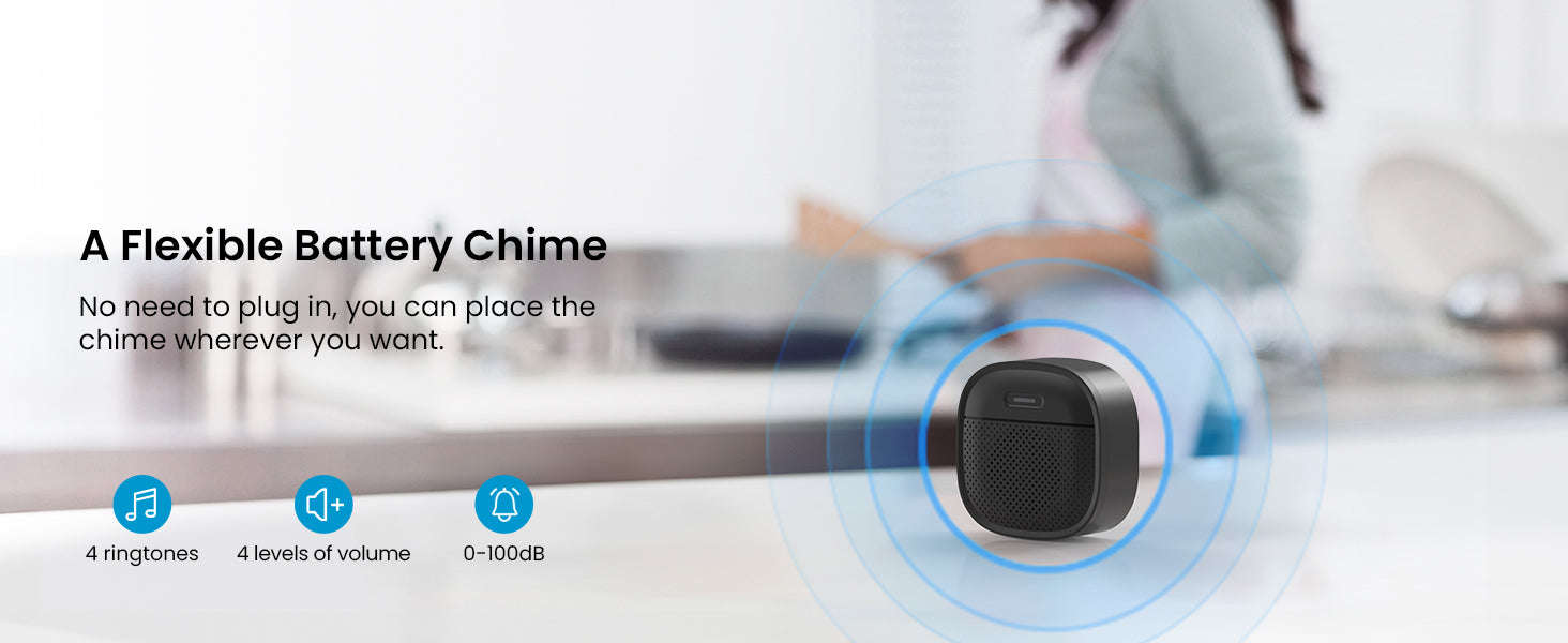 ieGeek 5MP Wireless Video Doorbell Camera with 2-Way Audio-black / United States