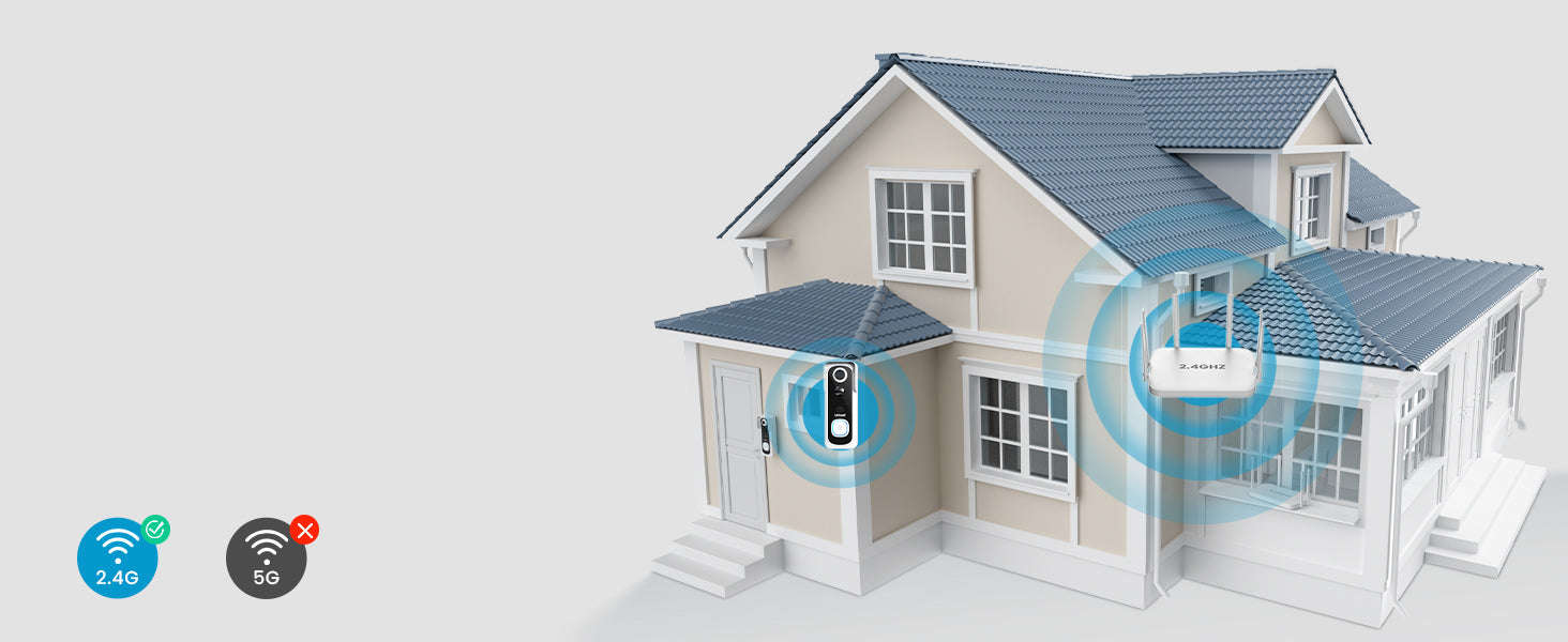ieGeek Wireless Video Doorbell Camera with Chime, 2K HD-United Kingdom