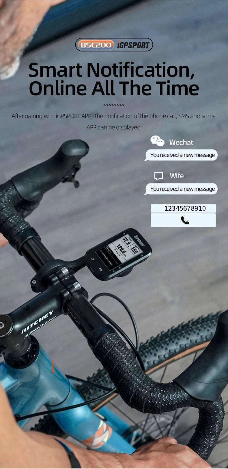 IGPSPORT BSC200 GPS Bicycle Computer for Ride Tracking-BSC200