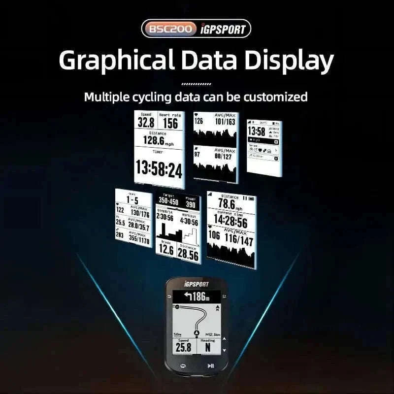 IGPSPORT BSC200 GPS Bicycle Computer for Ride Tracking-BSC200