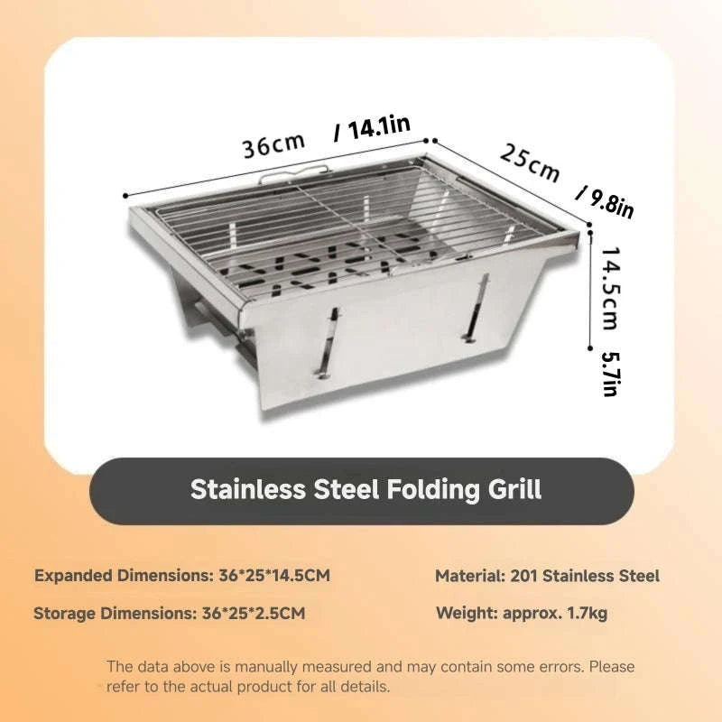 IGT Barbecue Grill Folding Charcoal Stove for Camping-BBQ Grill