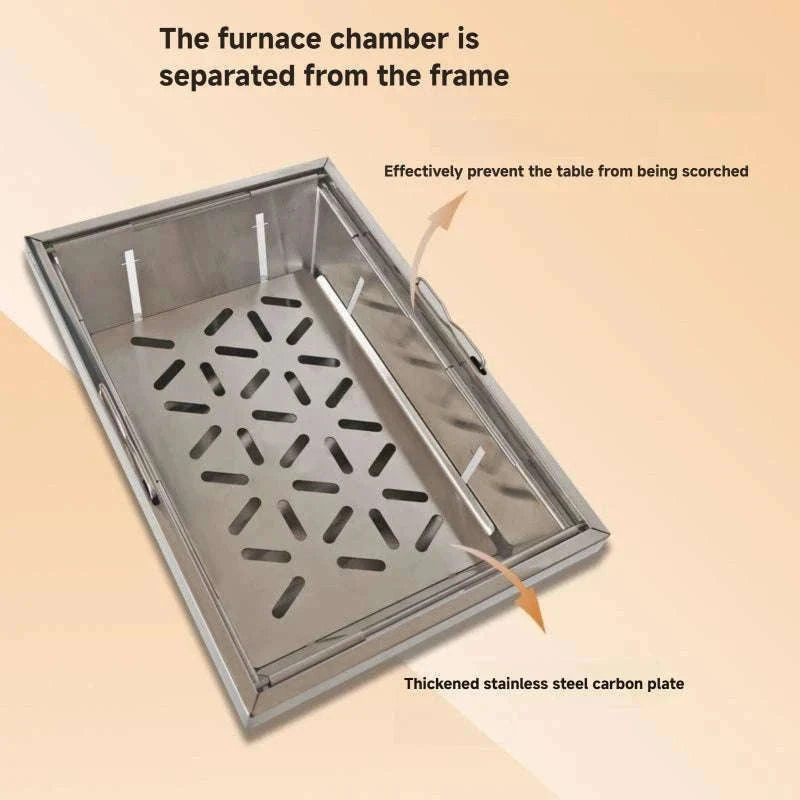 IGT Barbecue Grill Folding Charcoal Stove for Camping-BBQ Grill