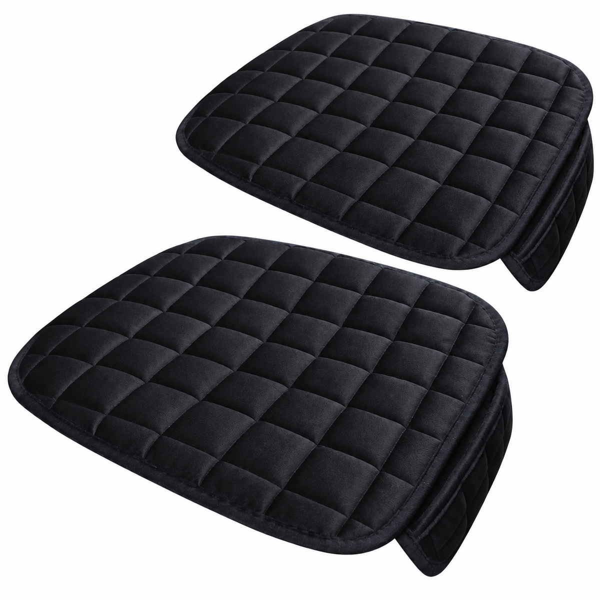 Plush Car Seat Cushion Covers – Black, Grey and Beige