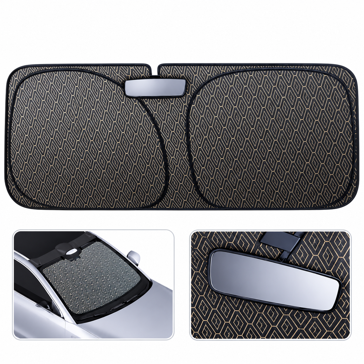 Foldable Windshield Sunshade – 145 × 80 cm