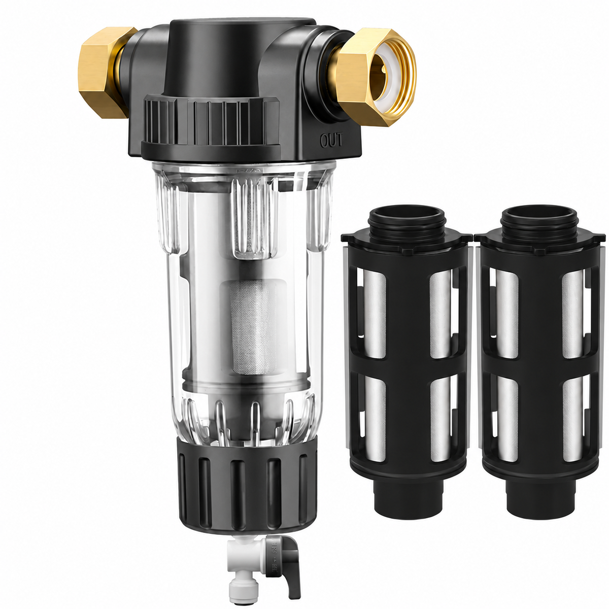 Spin-Down Sediment Pre-Filter with Backwash Valve