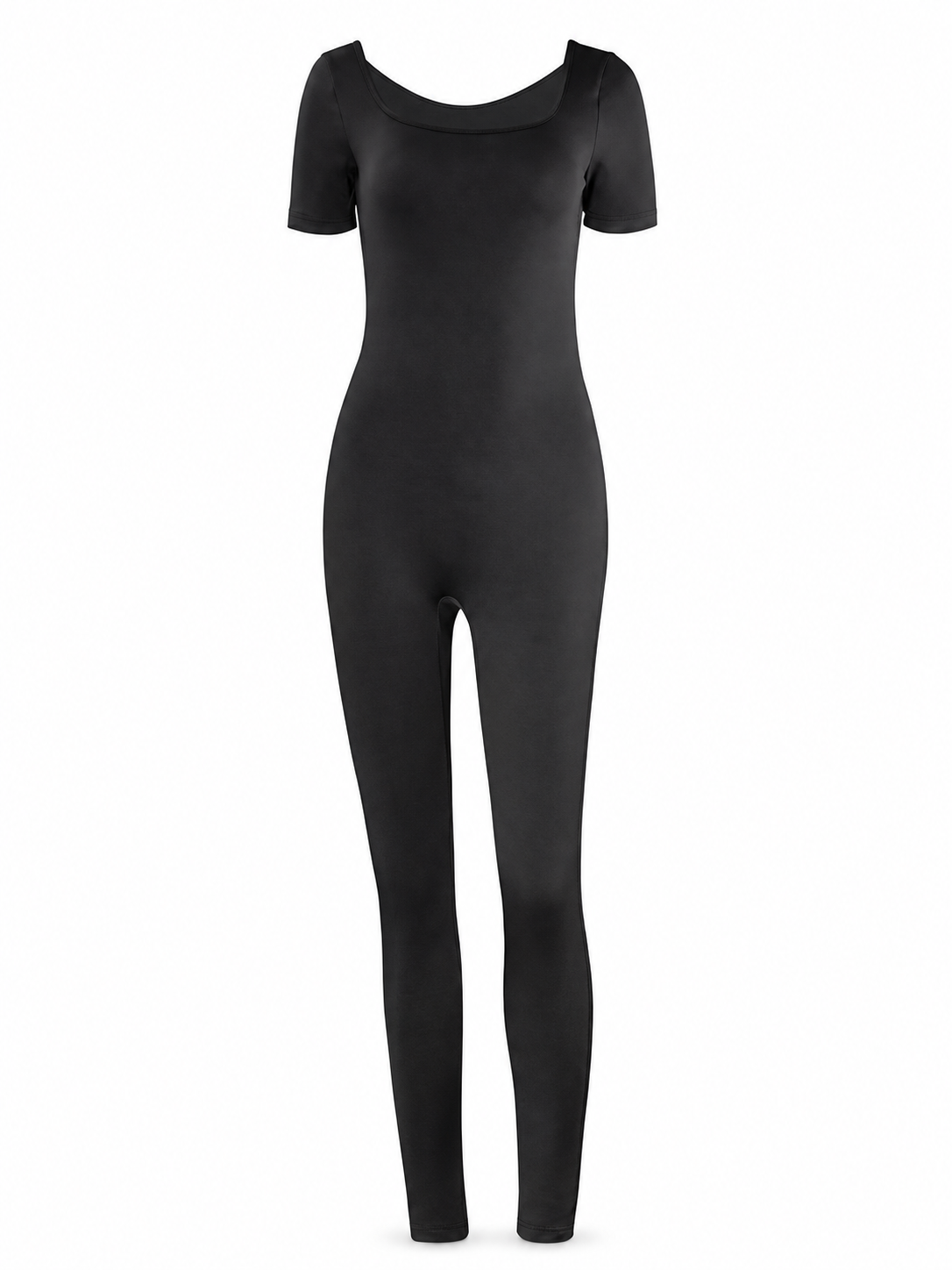 Women's Short-Sleeve Fitted Jumpsuit