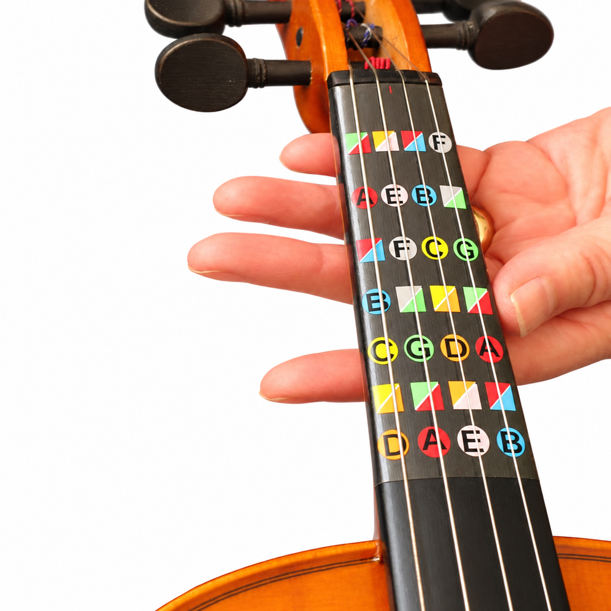 Color-Coded Fingerboard Note Guide for 4/4 Violin