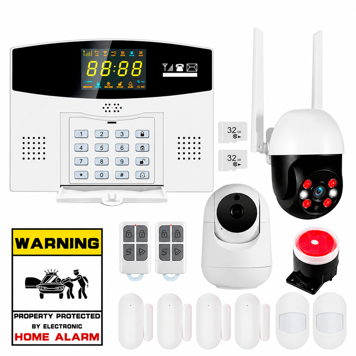 Tuya Wi-Fi Alarm System - W210 and W214 Kit Options