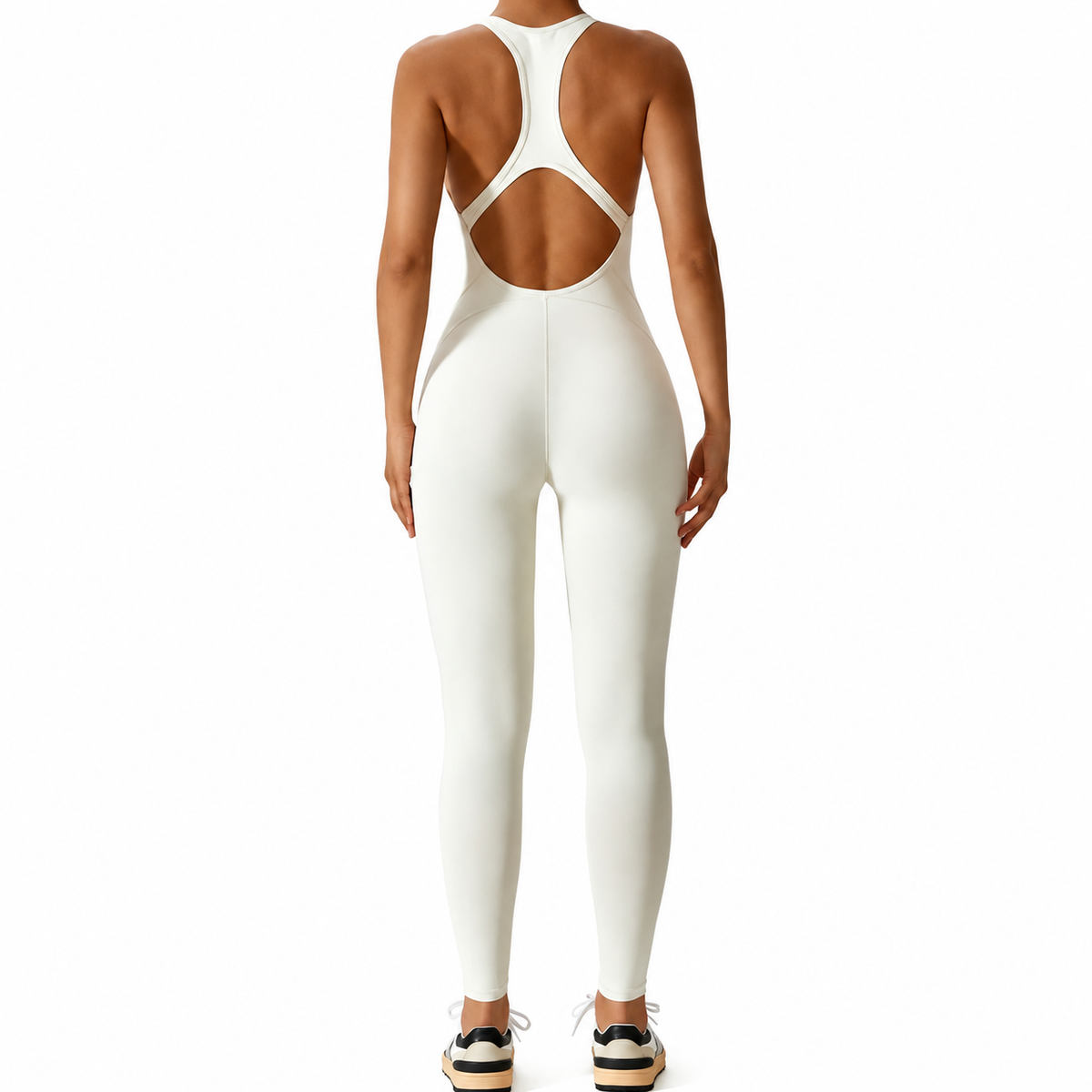 Women's Sleeveless Yoga Jumpsuit with Pockets
