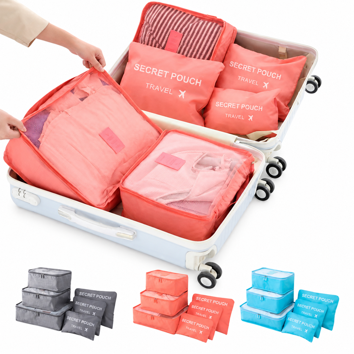 Travel Packing Bags - Set of 6