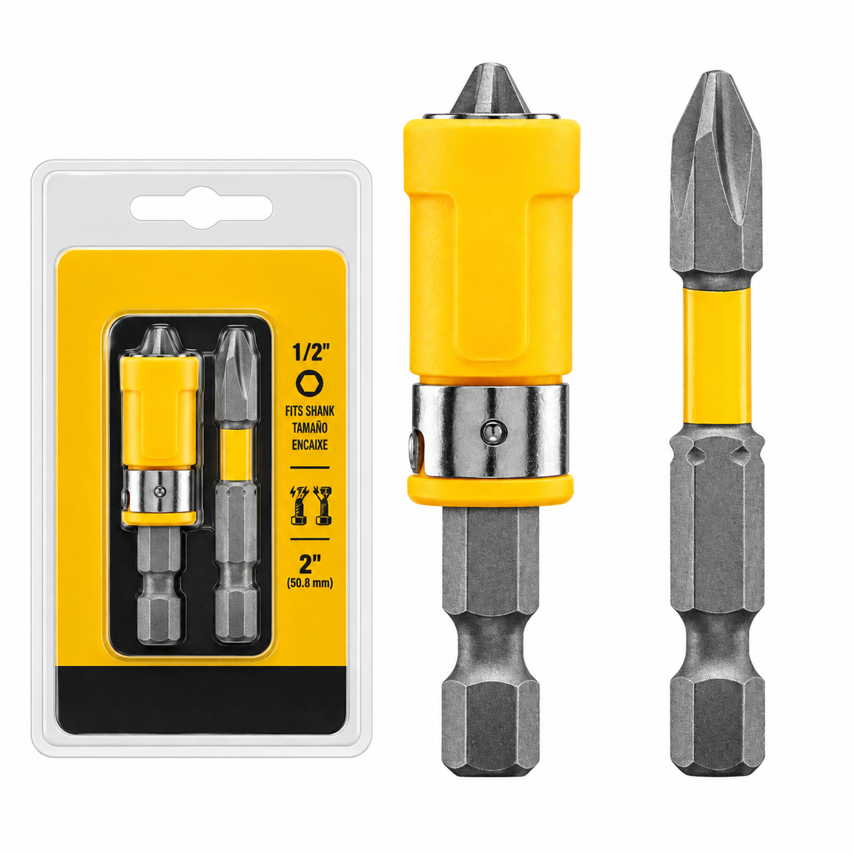 Phillips PH2 Driver Bit and Magnetic Sleeve Set
