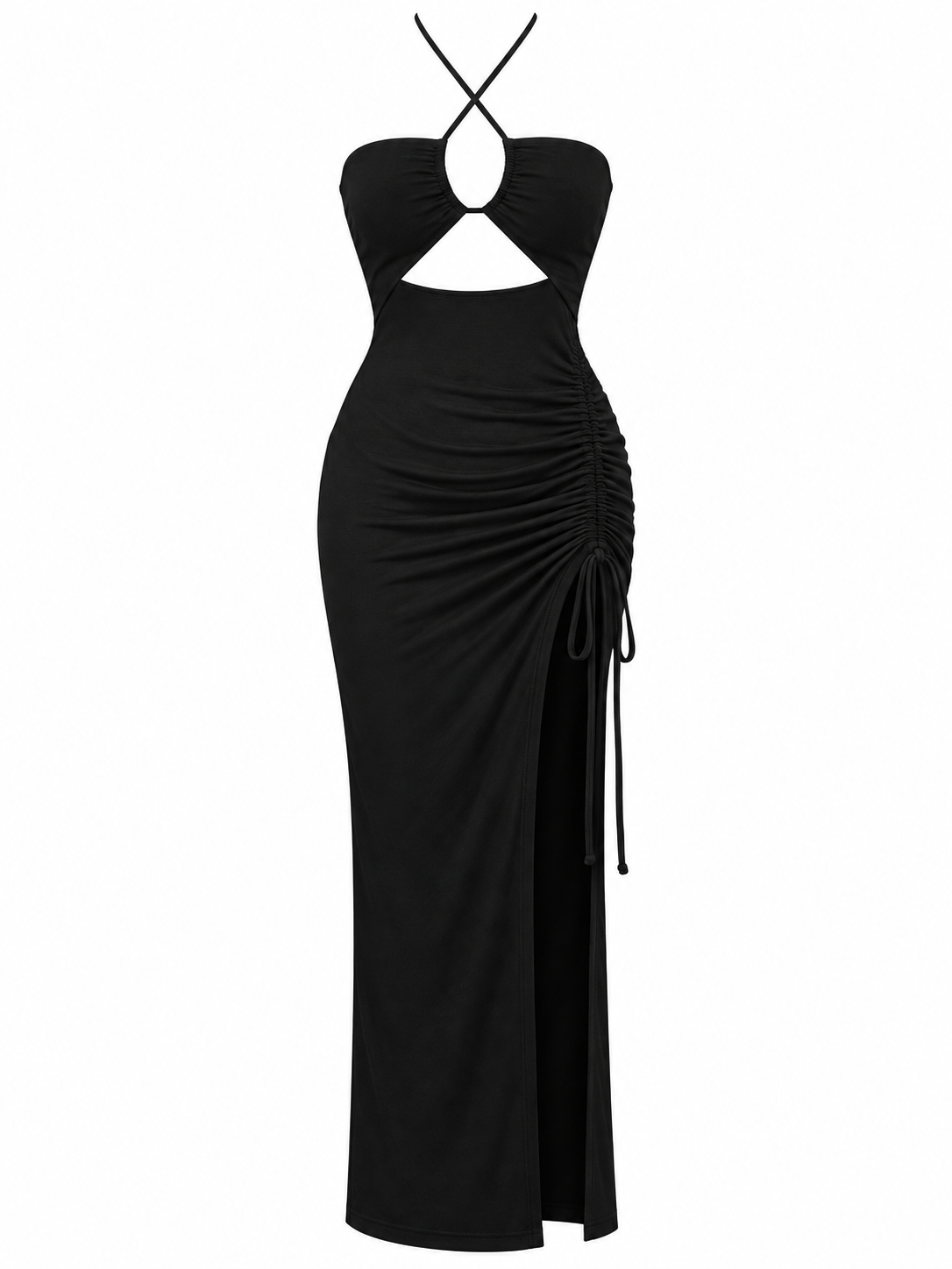 Sleeveless V-Neck Stretch Bodycon Dress