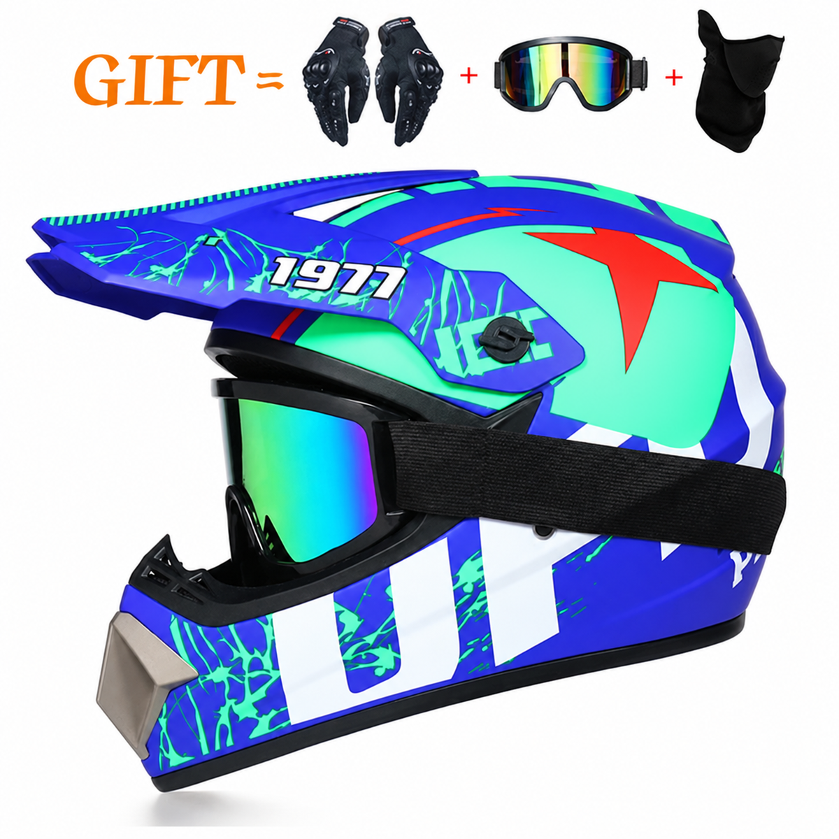 ABS Motocross-Style Helmet - Size and Design Options