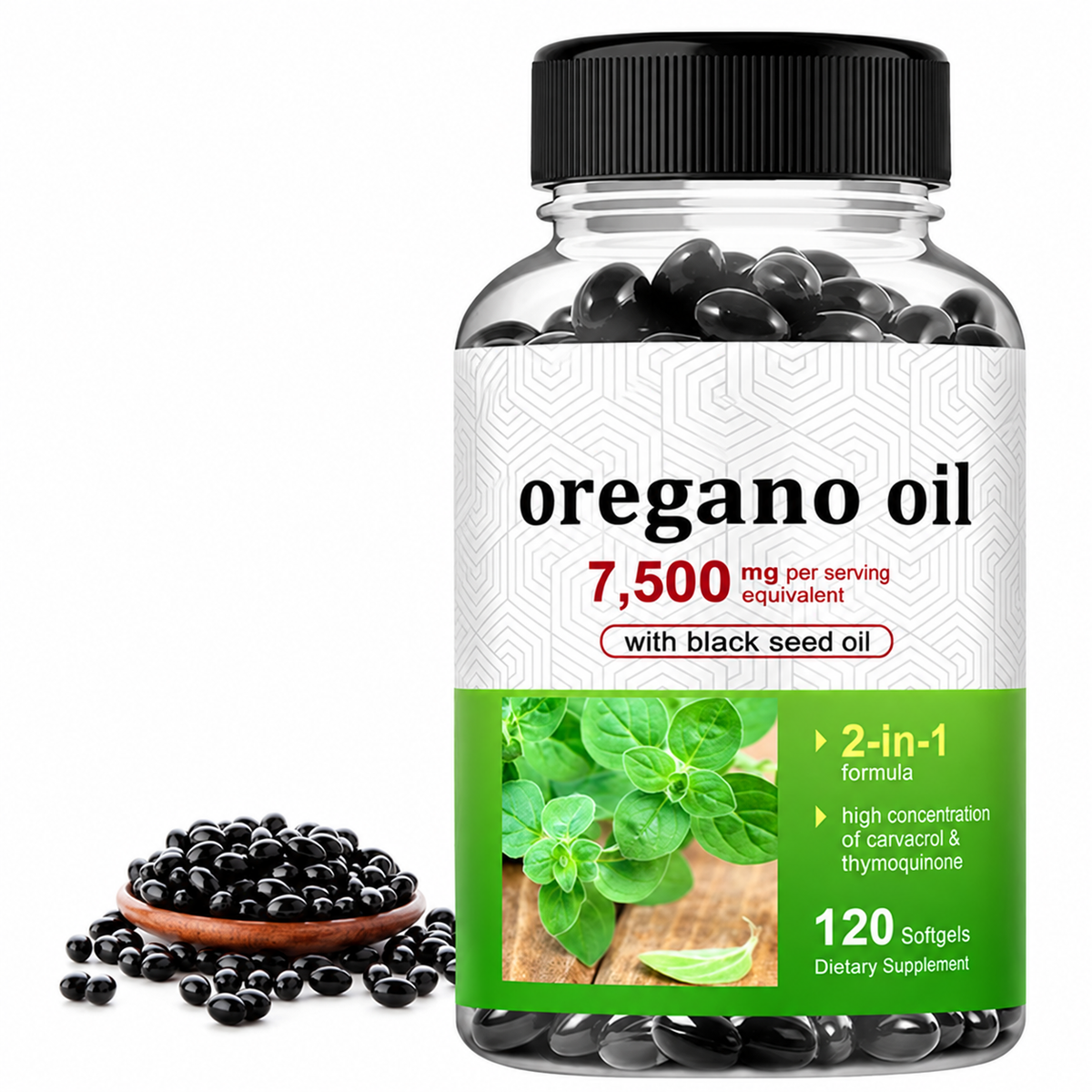 Oregano Oil Supplement Capsules