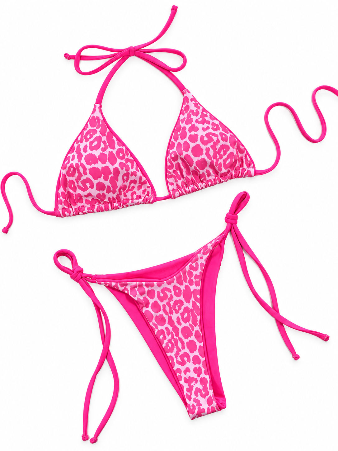 Women's Lace-Up Halter Micro Bikini Set