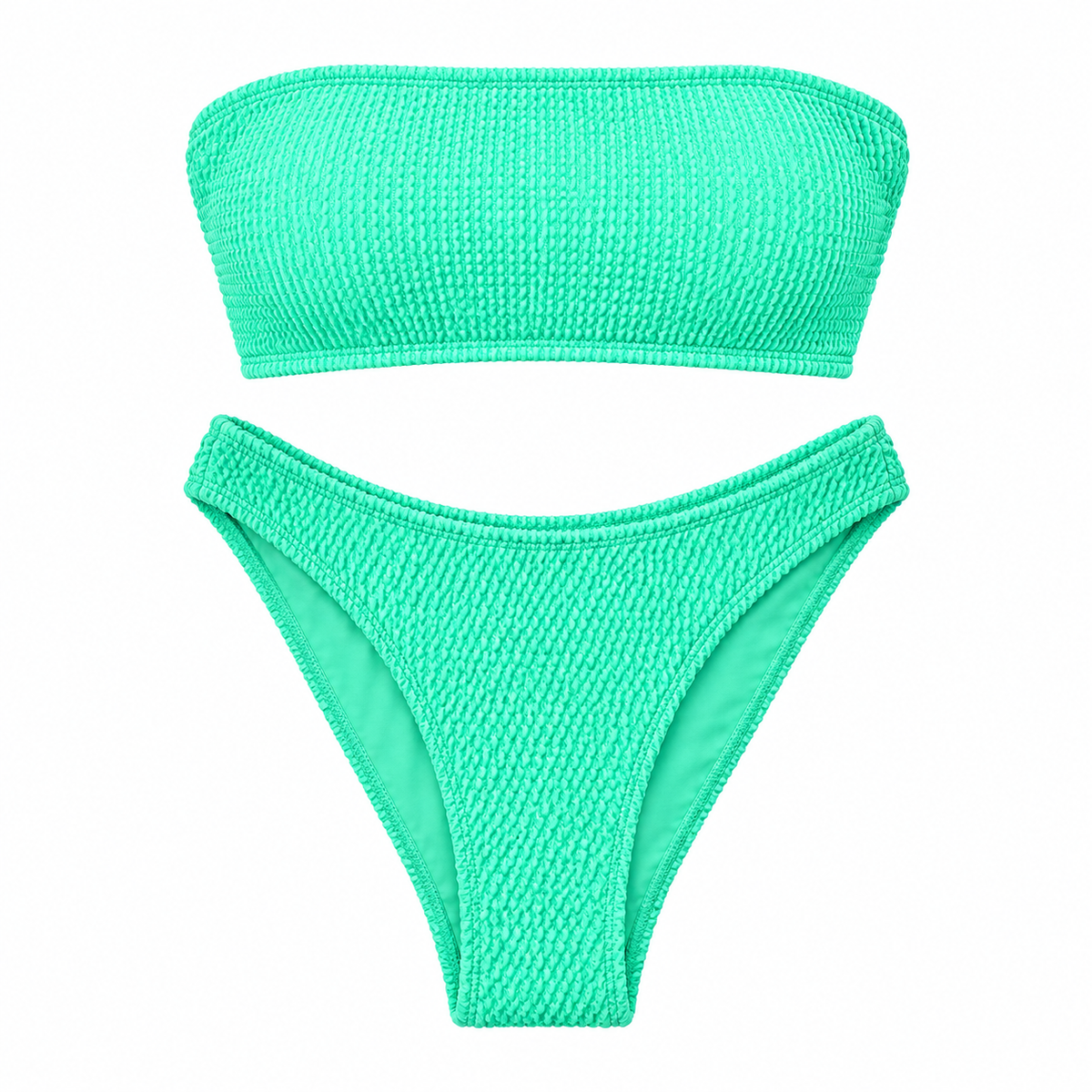 Women's Textured High-Waist Bikini Set