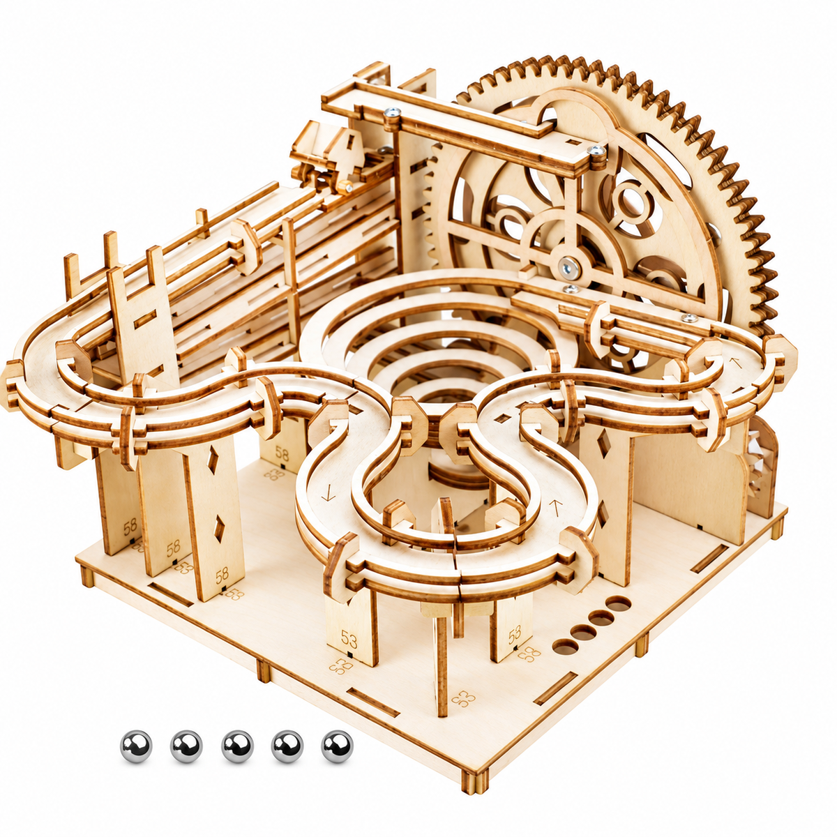 DIY Wooden Marble Run 3D Puzzle Kit