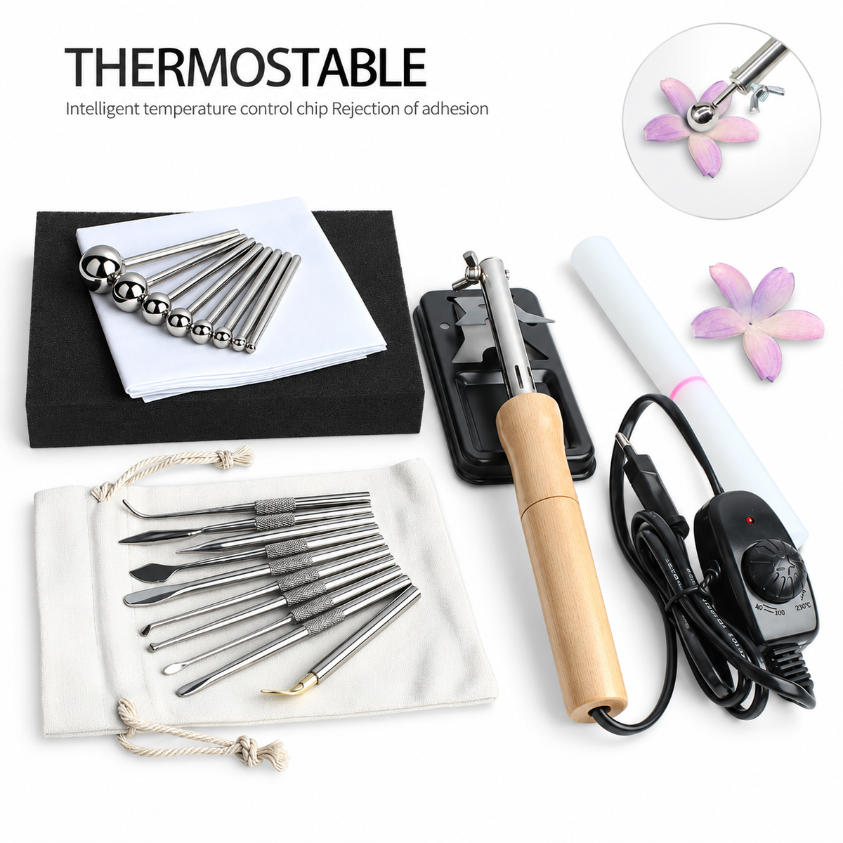 Heated Fabric Flower-Shaping Tool Set