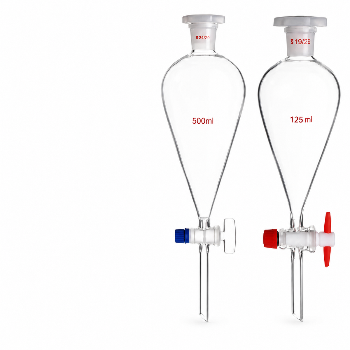 Borosilicate Glass Separatory Funnel - 30-1000 ml