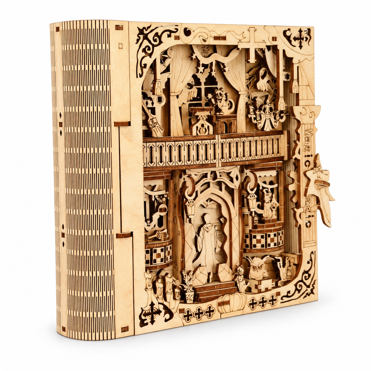 Magic Book Nook Wooden 3D Puzzle Kit