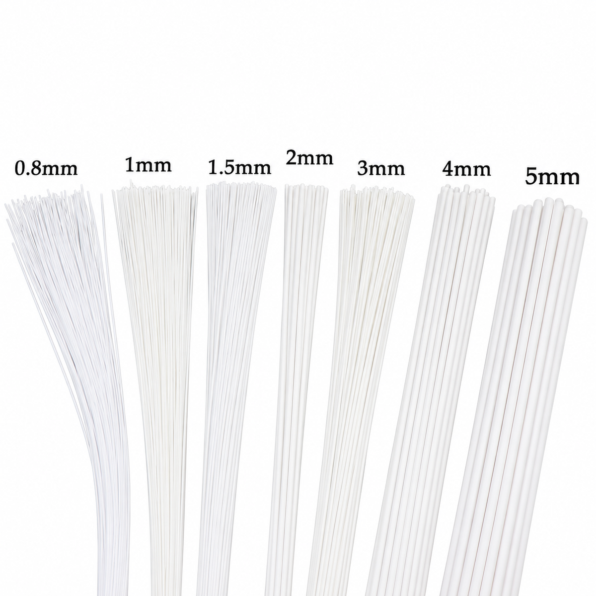 ABS Round Rods for Model Making - 100 Pieces