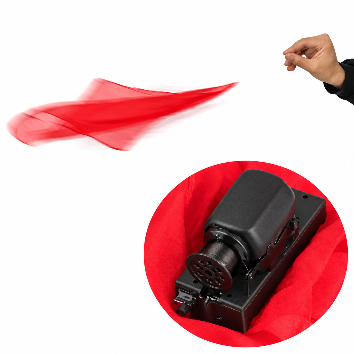 Motorised Flying Silk Magic Reel with Silk