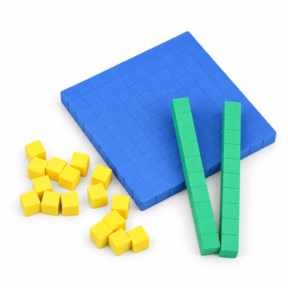 Base Ten Maths Blocks - 130 Pieces