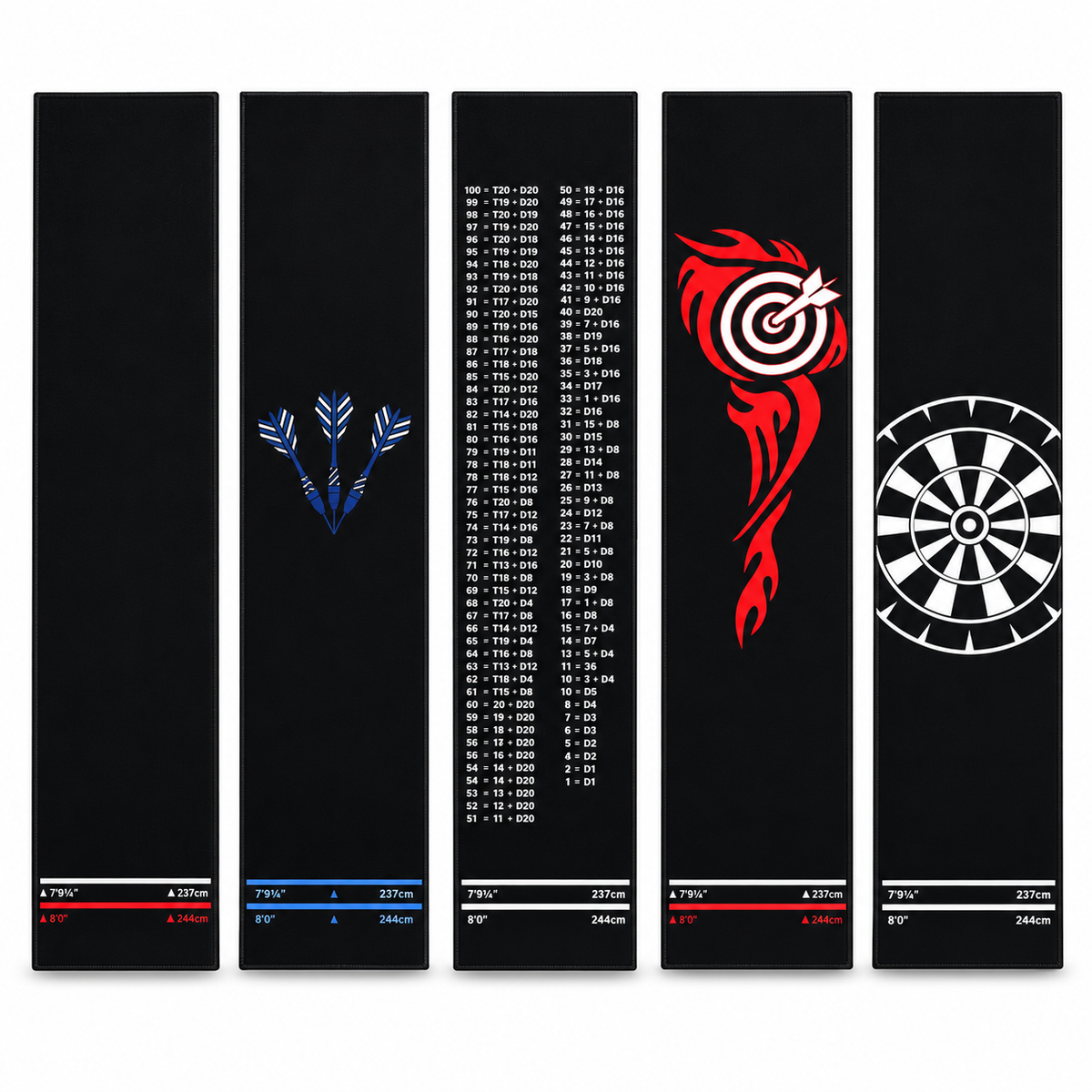 Dart Mat with Throw Lines - 300 x 34 cm